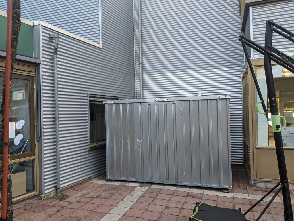 Bestaande regenwateropvang voor de verbouwing