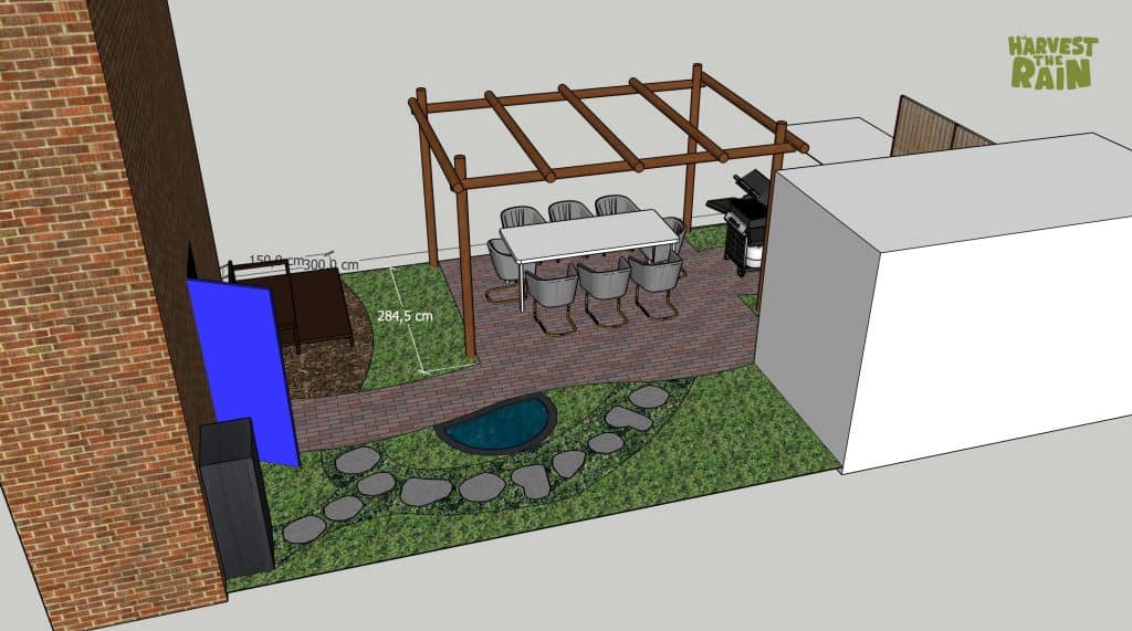 Definitief ontwerp met veranda en wadi